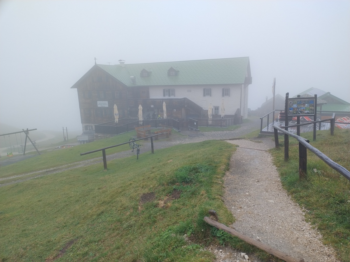 Rifugio Genova in the fog