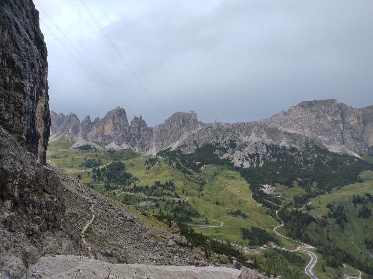 A view of the Odles from the Gardena Pass
side