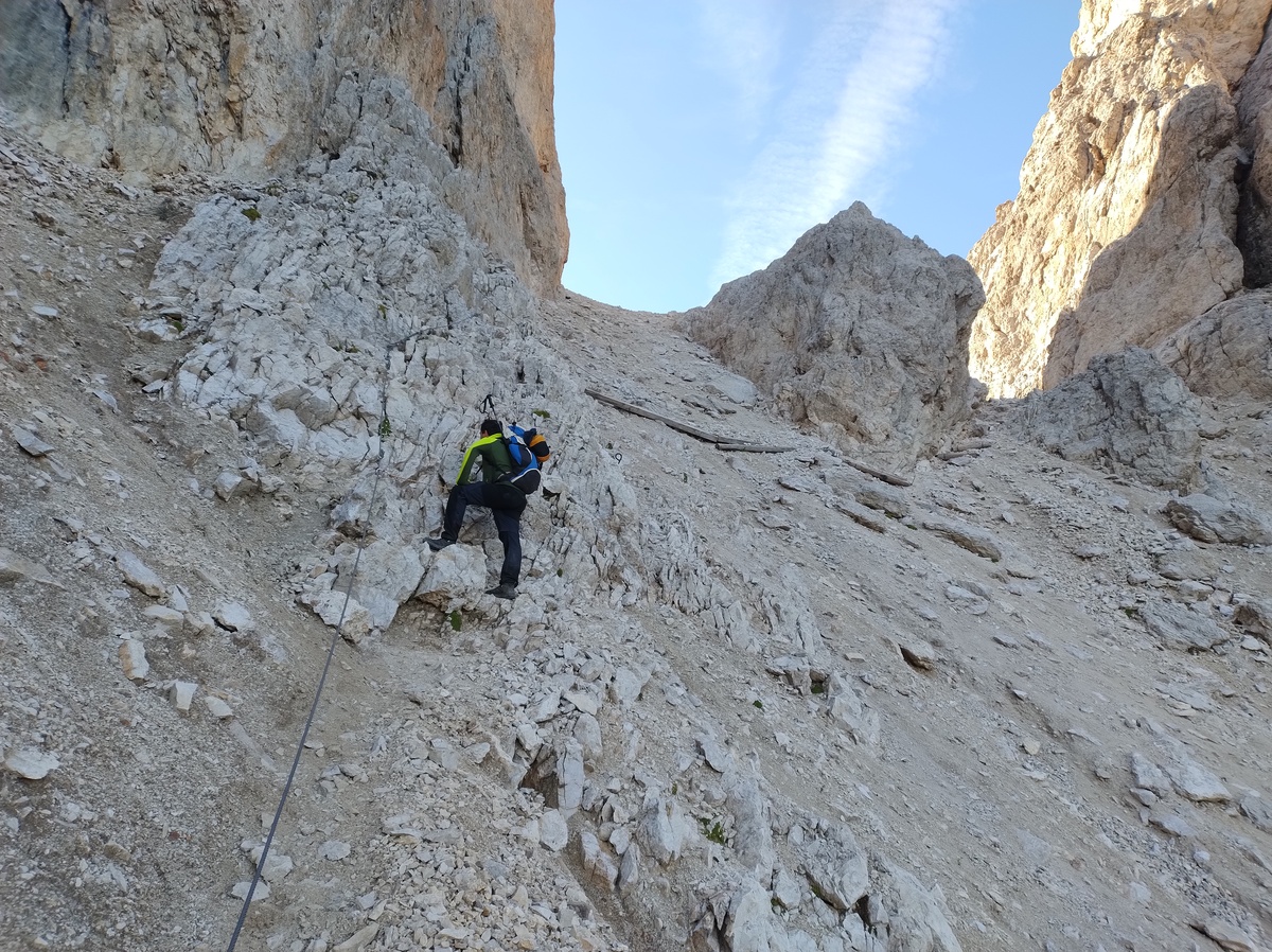 Me, climbing up to the Farangole Pass