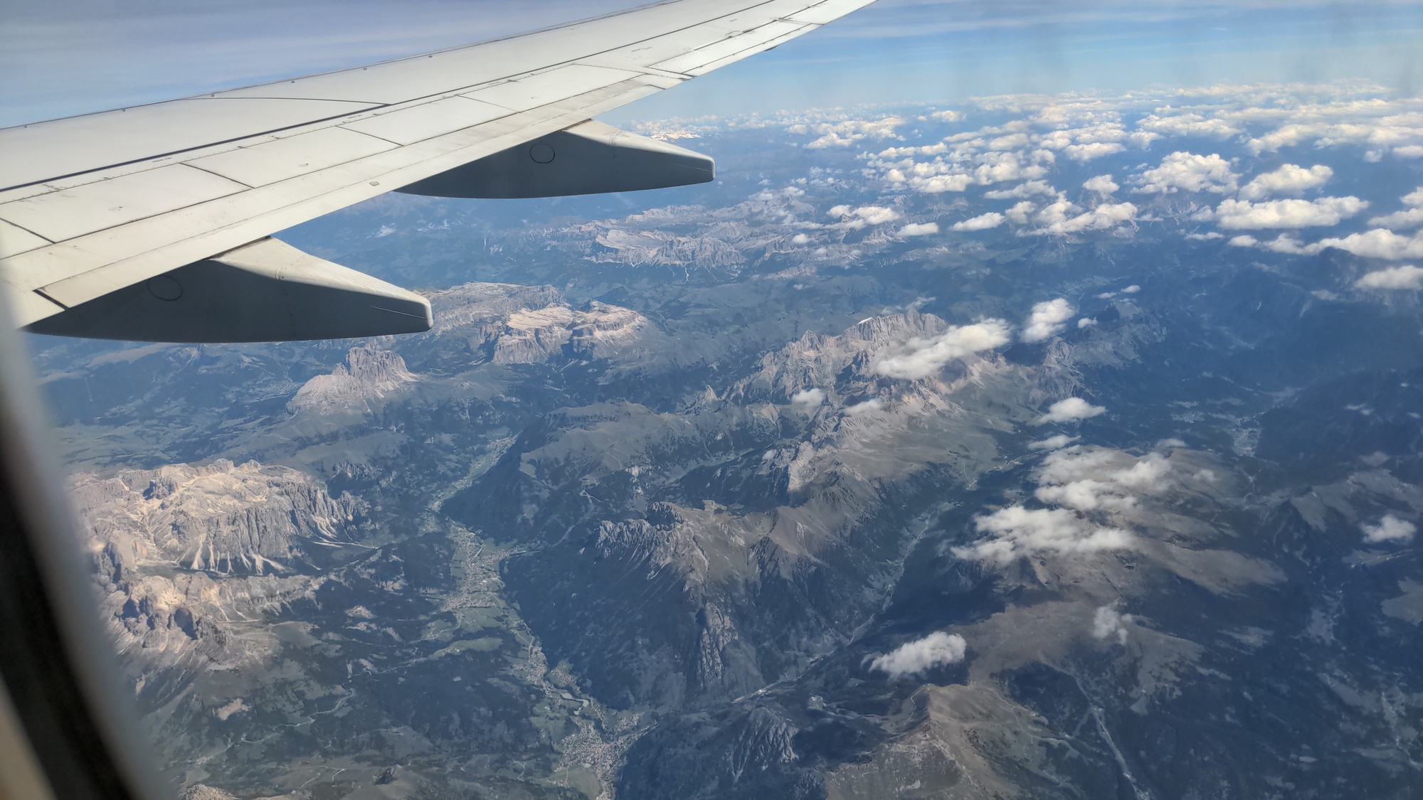 The Dolomites from the plane