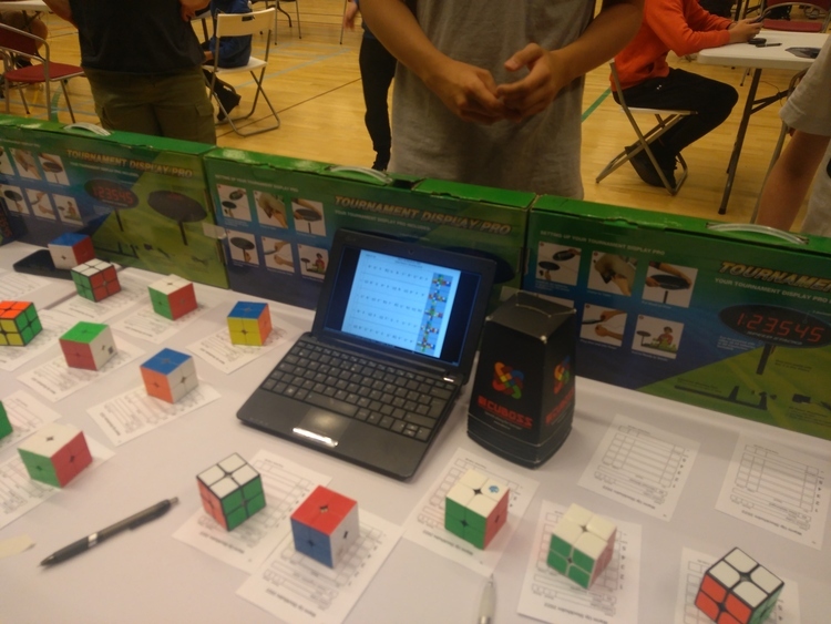 My netbook getting work done at a cube competition