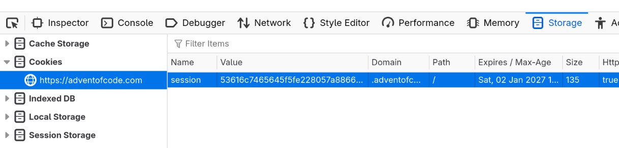 Screenshot of Firefox