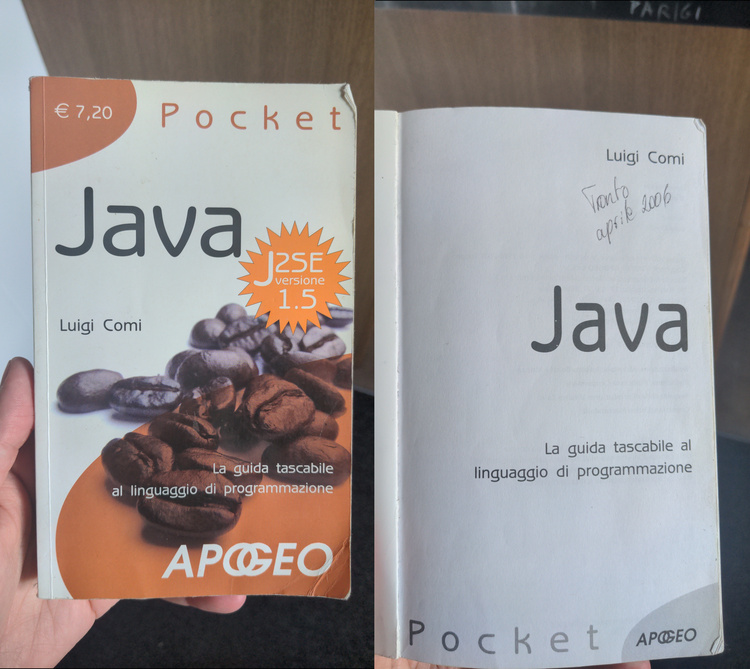 A picture of my first programming book. April 2006.